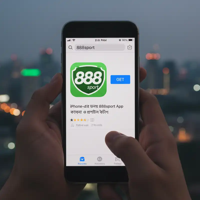 iPhone-এর জন্য 888sport app ব্যবহারের ইন্টারফেস